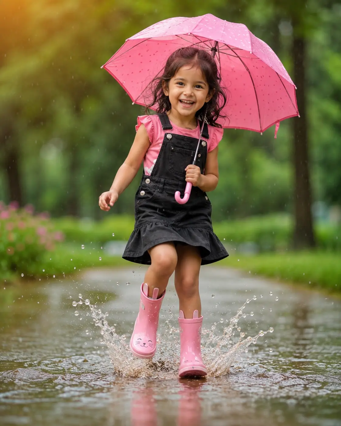 Umbrella Water Droplets